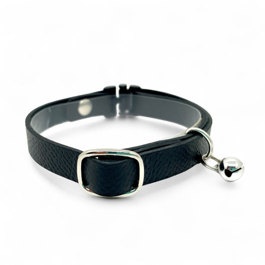 スタンダード猫首輪|ブラック・黒|本革|シンプルおしゃれ首輪