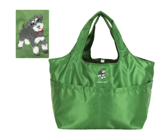 アニマル刺繍ラクカゴエコバッグ