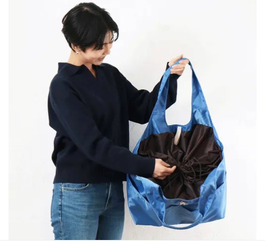 アニマル刺繍ラクカゴエコバッグ