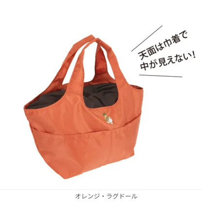 アニマル刺繍ラクカゴエコバッグ