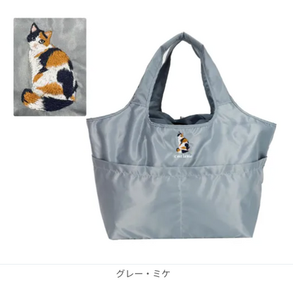 アニマル刺繍ラクカゴエコバッグ