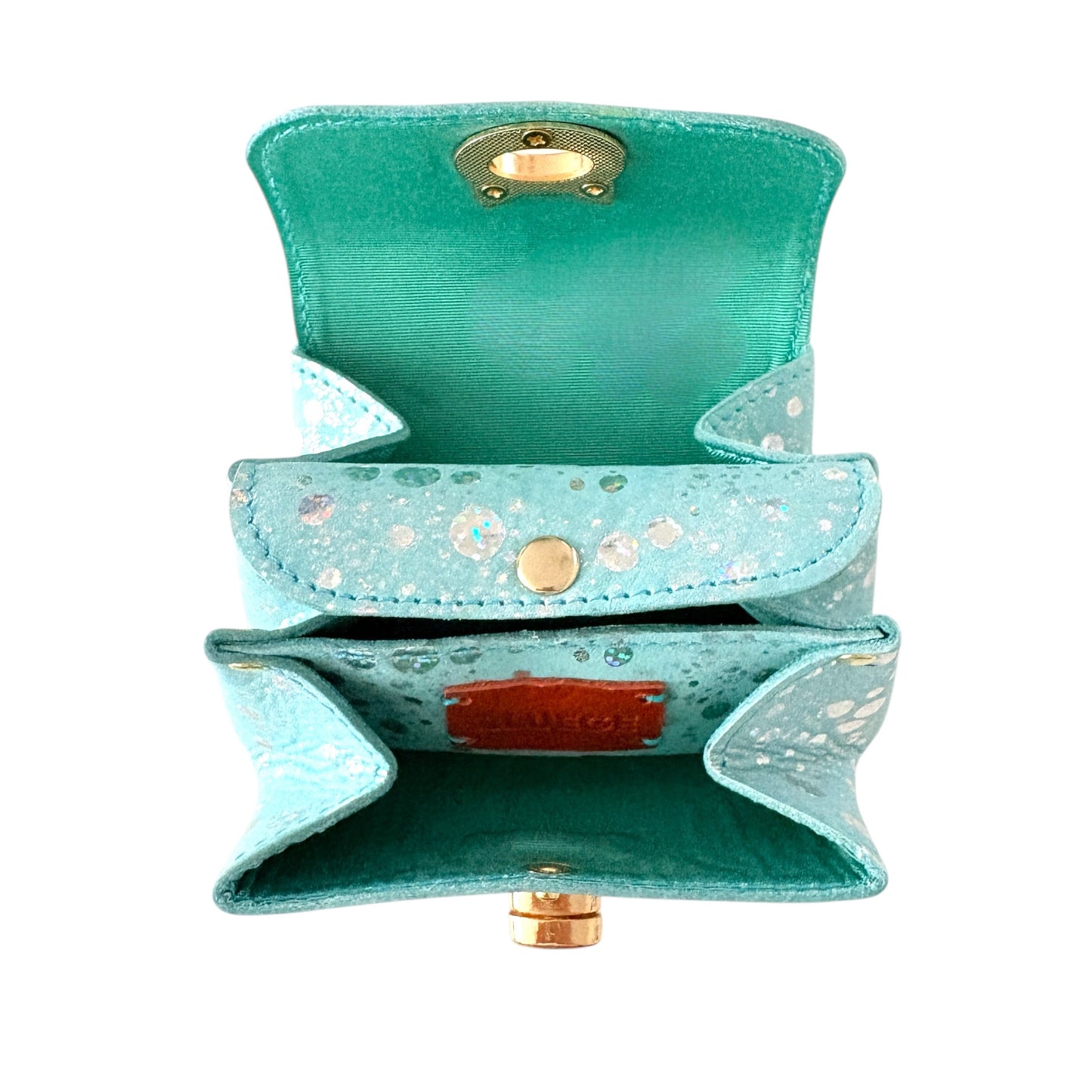 猫首輪とお揃い ミニ財布｜猫モチーフ金具・ドット柄