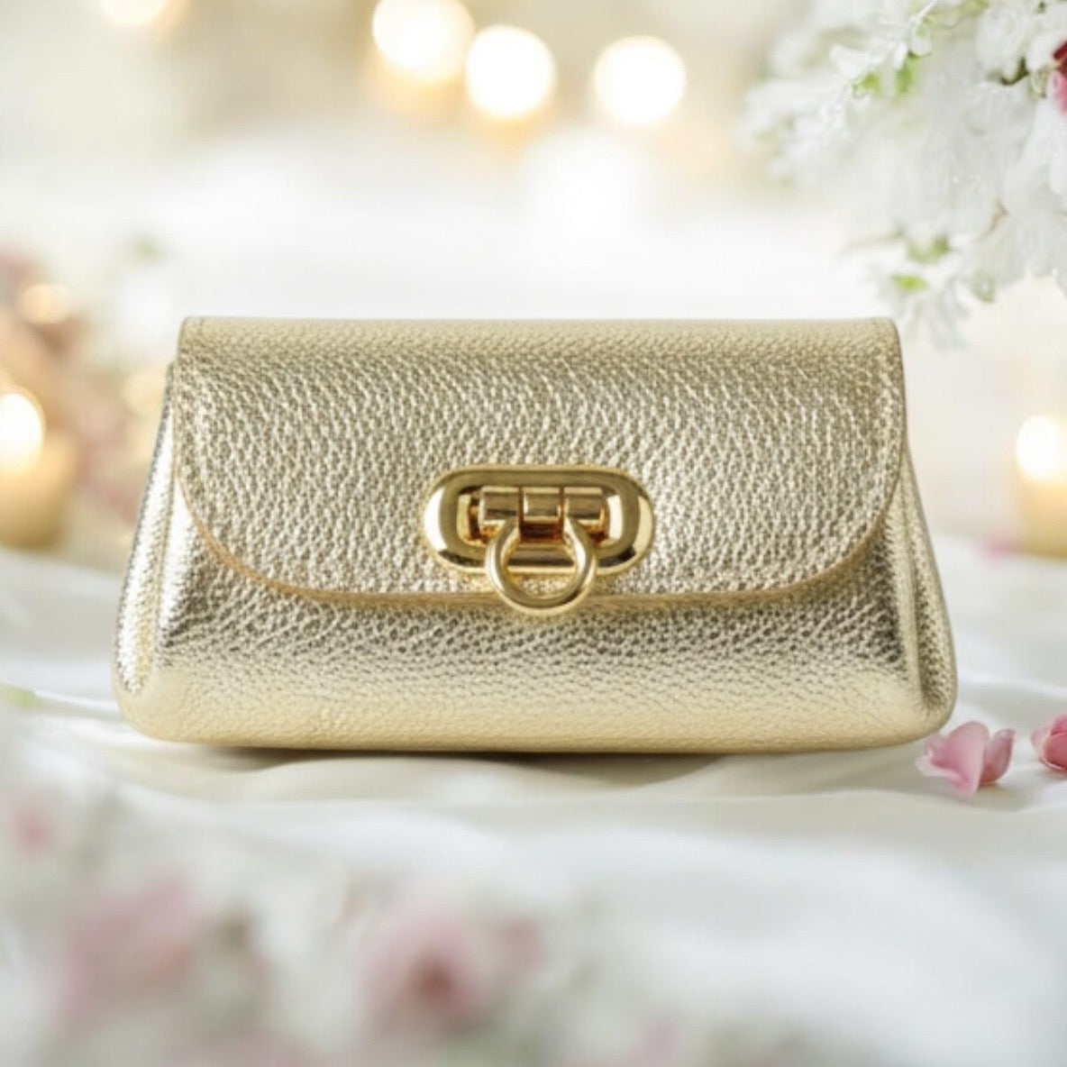 上品ゴールドのミニ財布｜コンパクトサイズ　