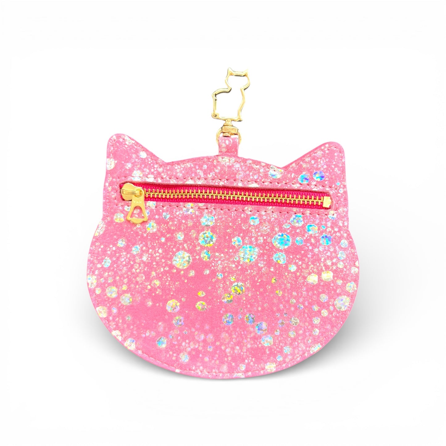 猫型パスケース 本革 | ピンク | BLUEGE