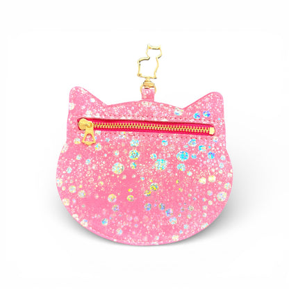 猫型パスケース 本革 | ピンク | BLUEGE